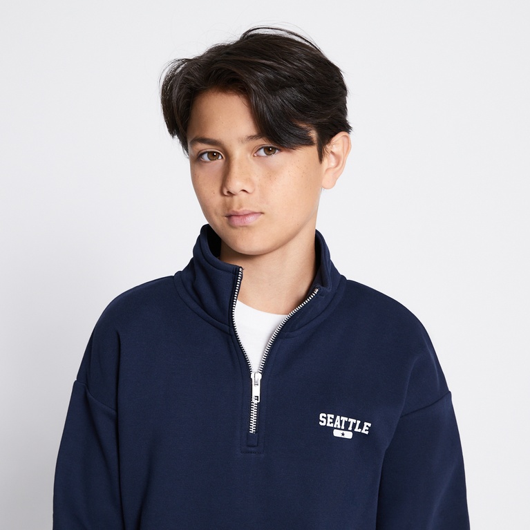 Half-zip sweatshirt "Clarkson" Navy 3